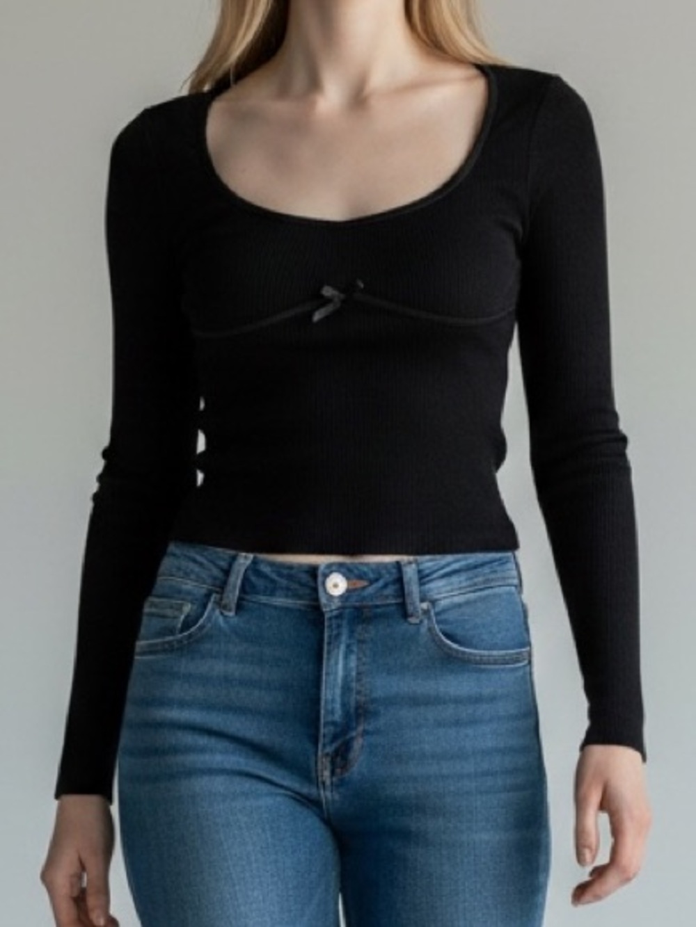 The workshop long sleeve crop top sz L